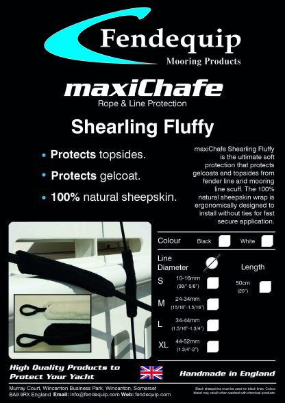 maxiChafe Shearling Fluffy Small 10-16mm Line (50cm) BLACK
