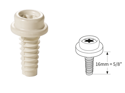 CAF COMPO  screw-stud self-tapping  16mm (cream)