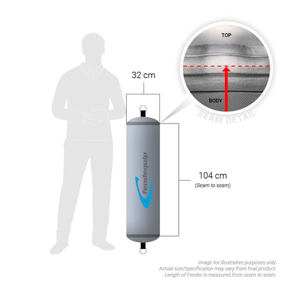 maxiStow Inflatable Fender GREY